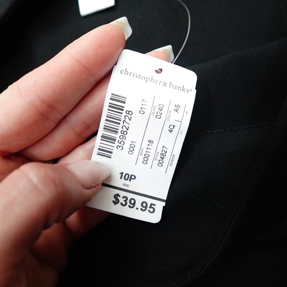 Christopher & Banks Skirt A Line Business Casual Women 10P Black - Picture 5 of 8